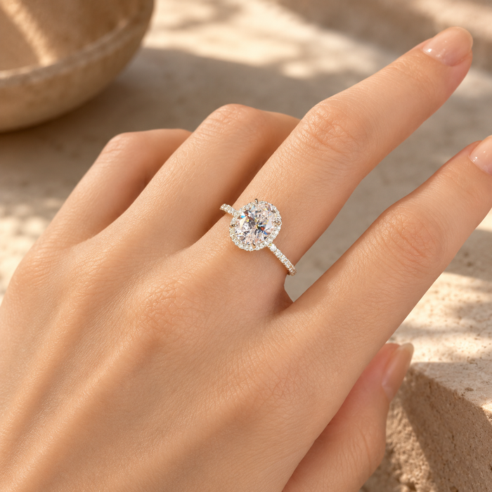 Goutte Solitaire Ring