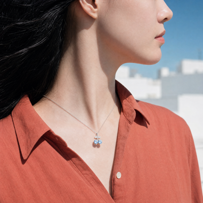 Cherry Moissanite Necklace