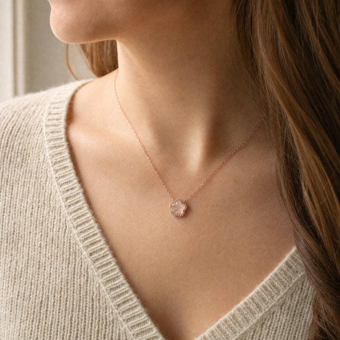 Sakura Rose Quartz Necklace