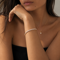 Carré Tennis Bracelet