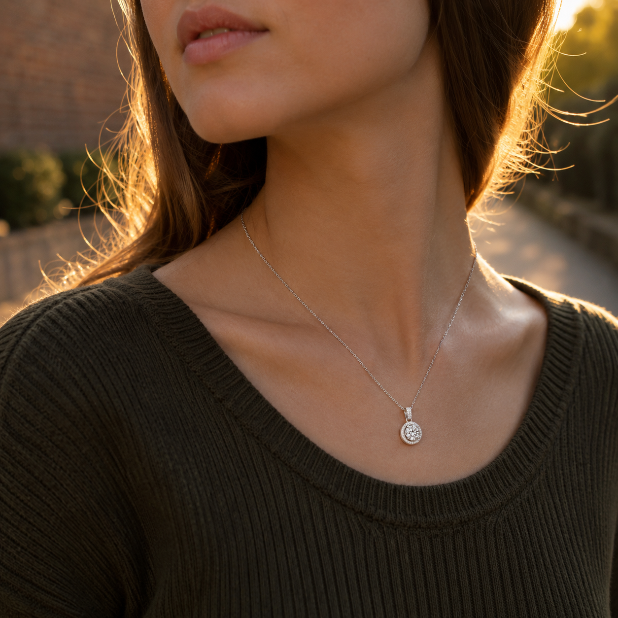 Orba Solitaire Necklace