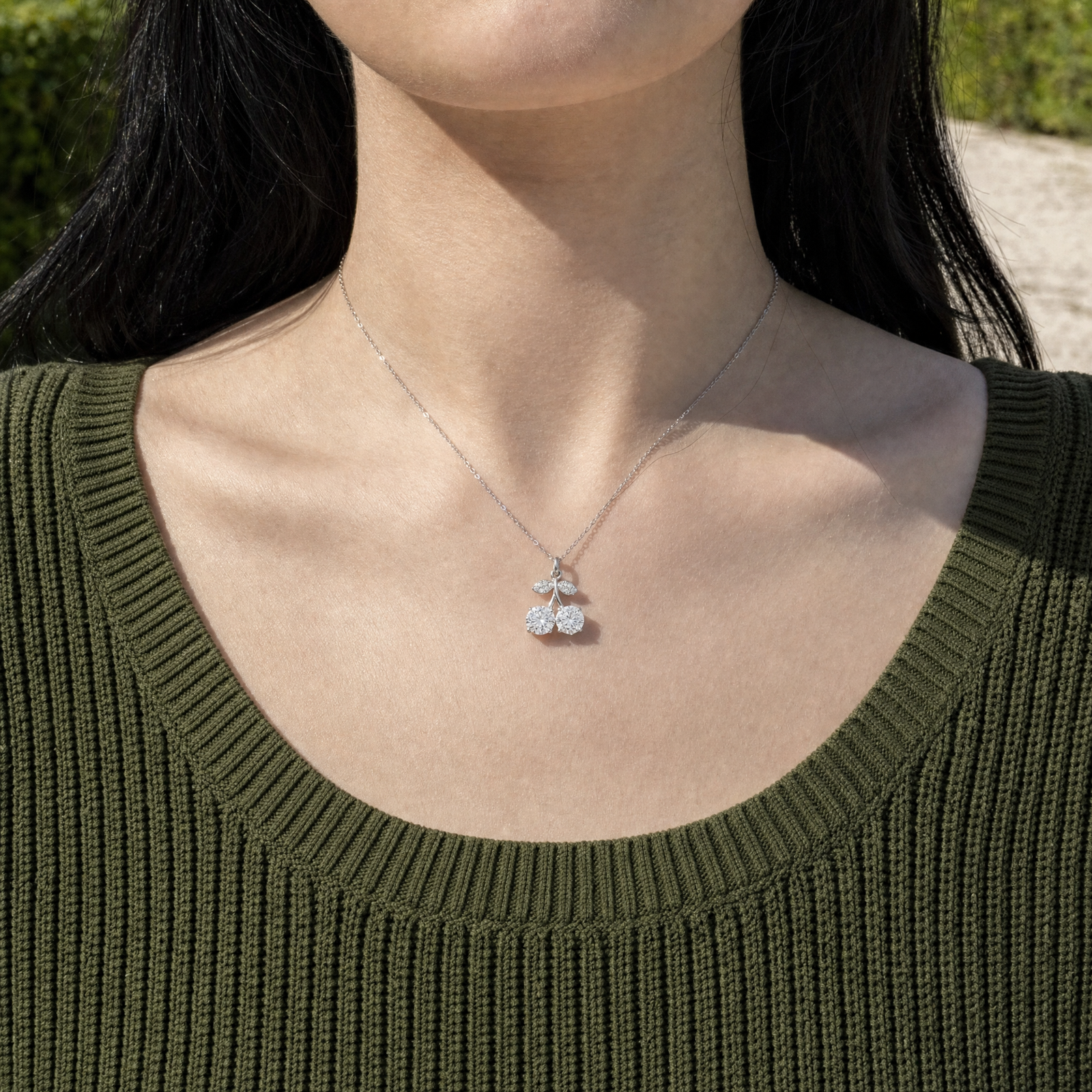 Cherry Moissanite Necklace