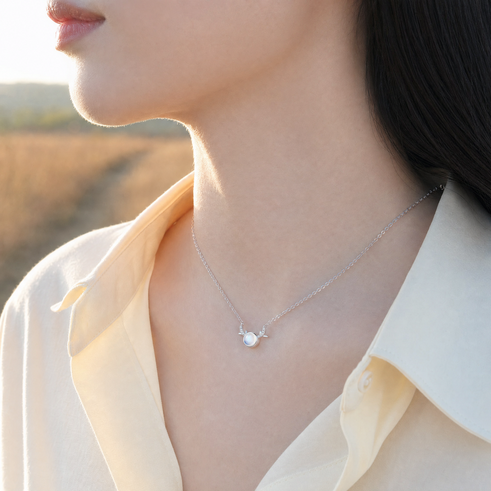 Fawn Moonstone Necklace