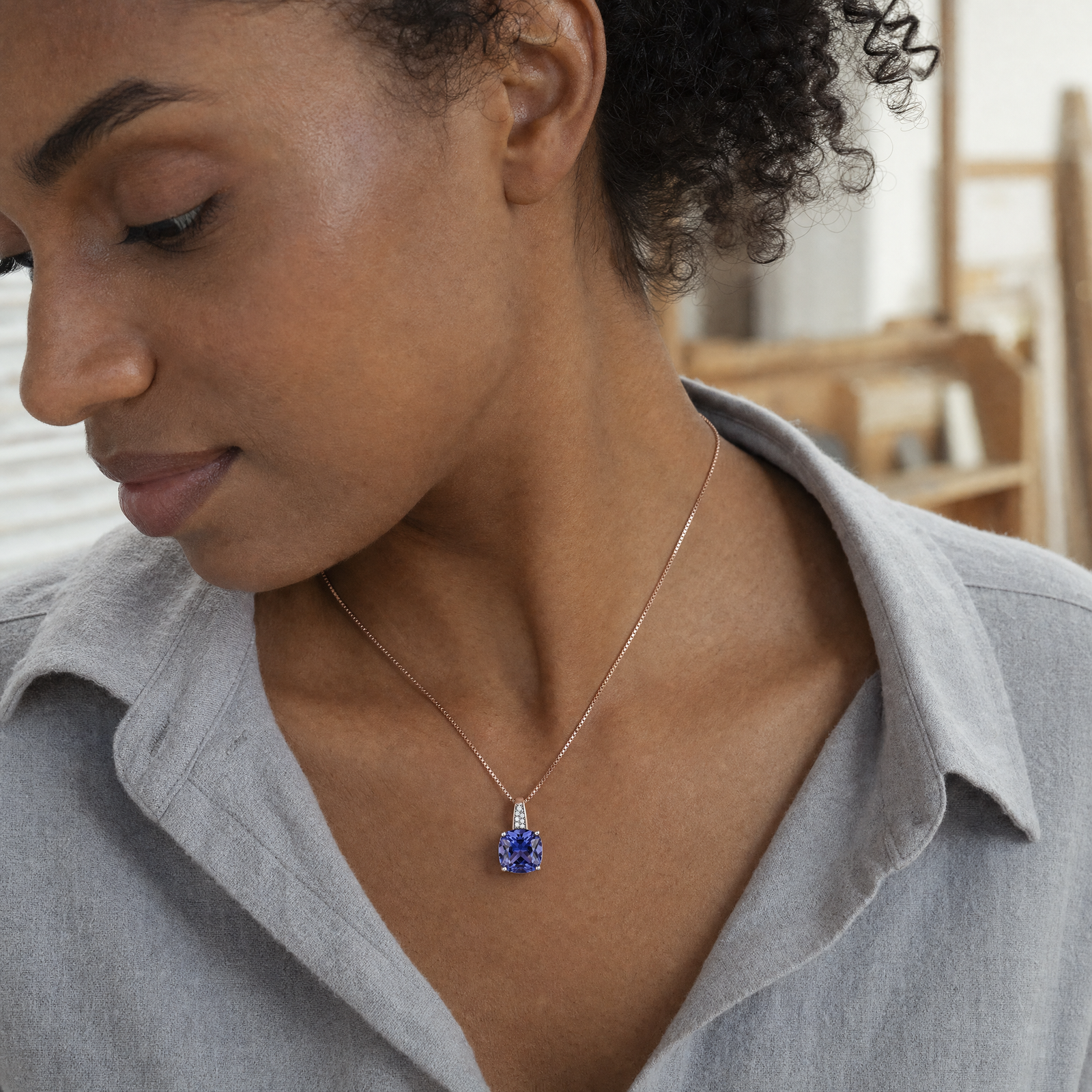 Tanza Two-Tone Pendant