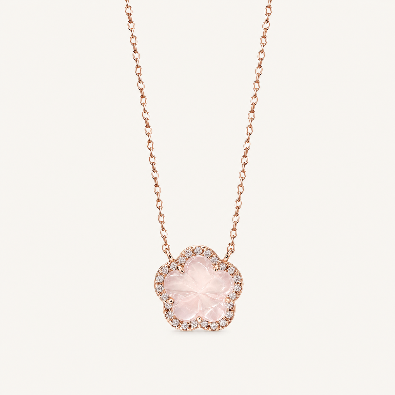 Sakura Rose Quartz Necklace