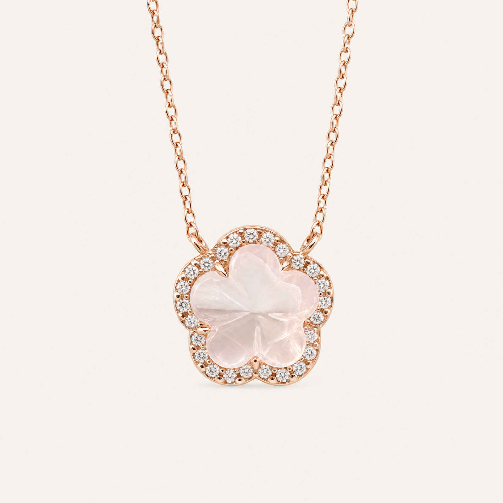 Sakura Rose Quartz Necklace