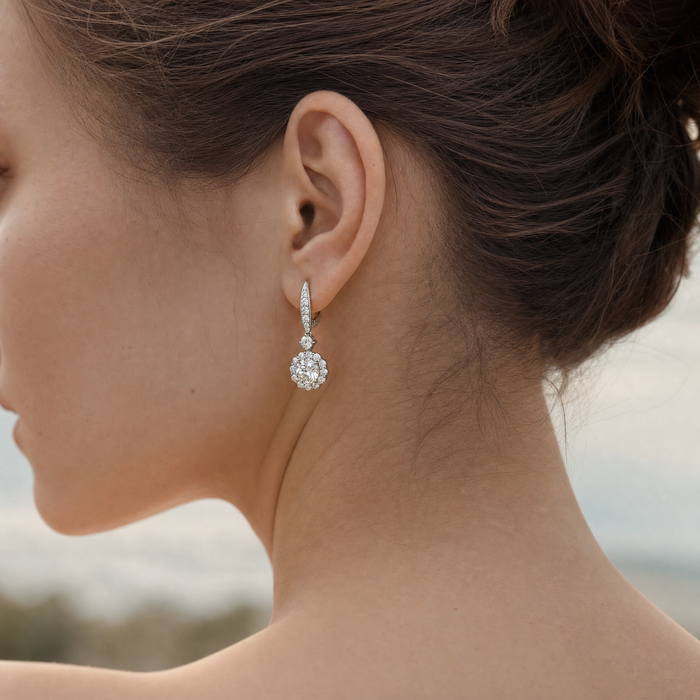 Fleur Moissanite Studs