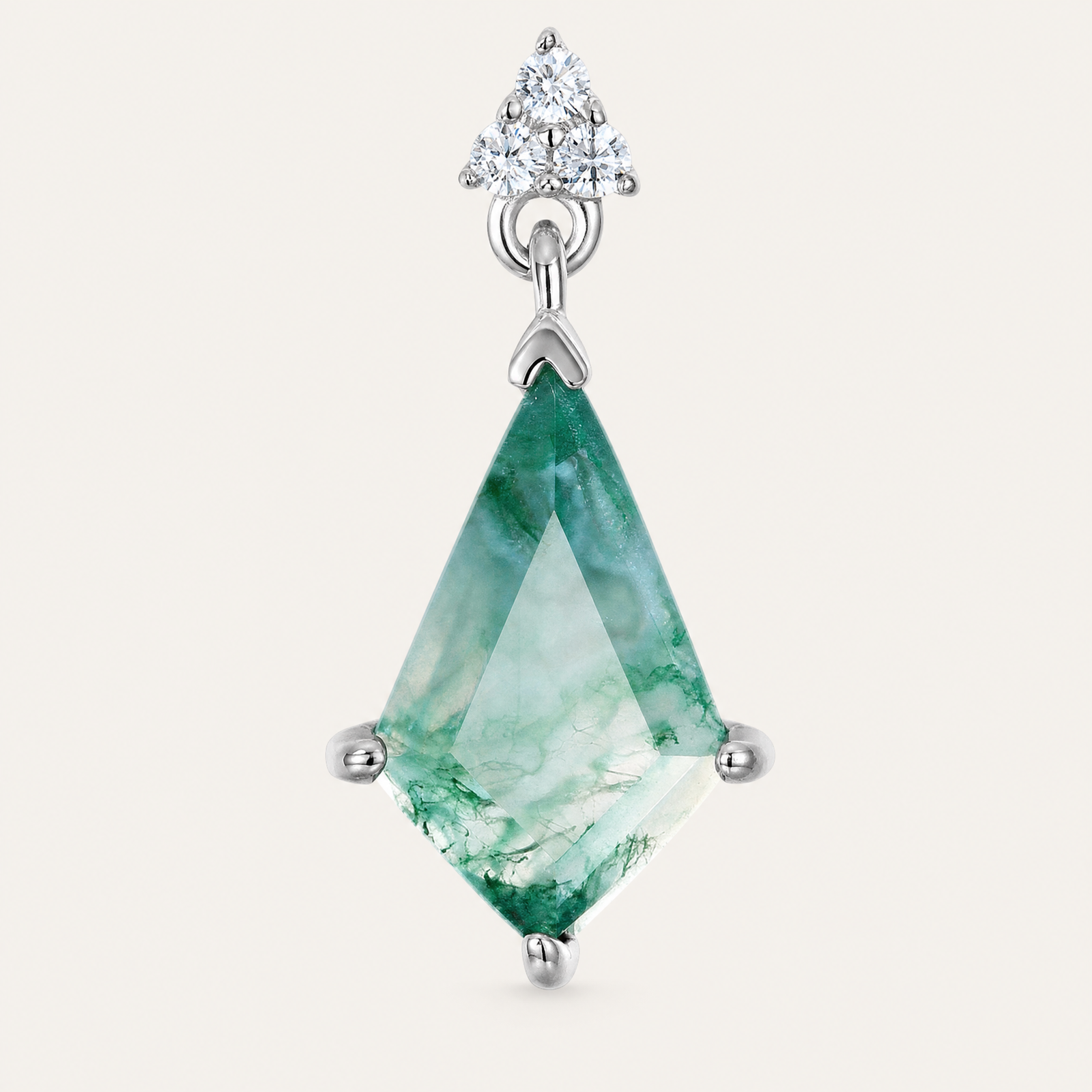 Mousse Moss Agate Studs