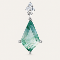 Mousse Moss Agate Studs