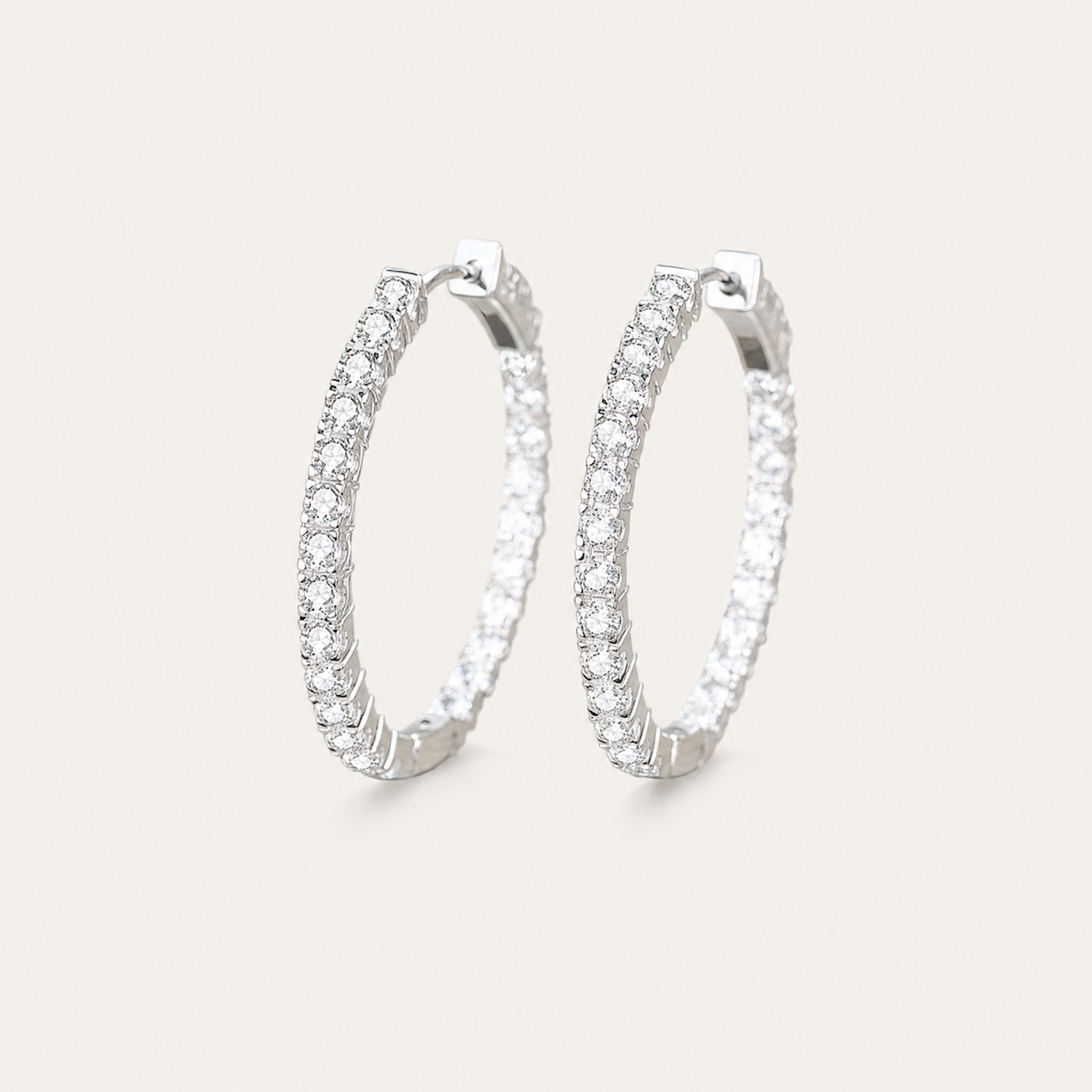 Cercle Full Moissanite Hoops