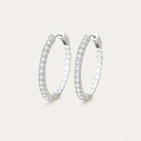 Cercle Full Moissanite Hoops