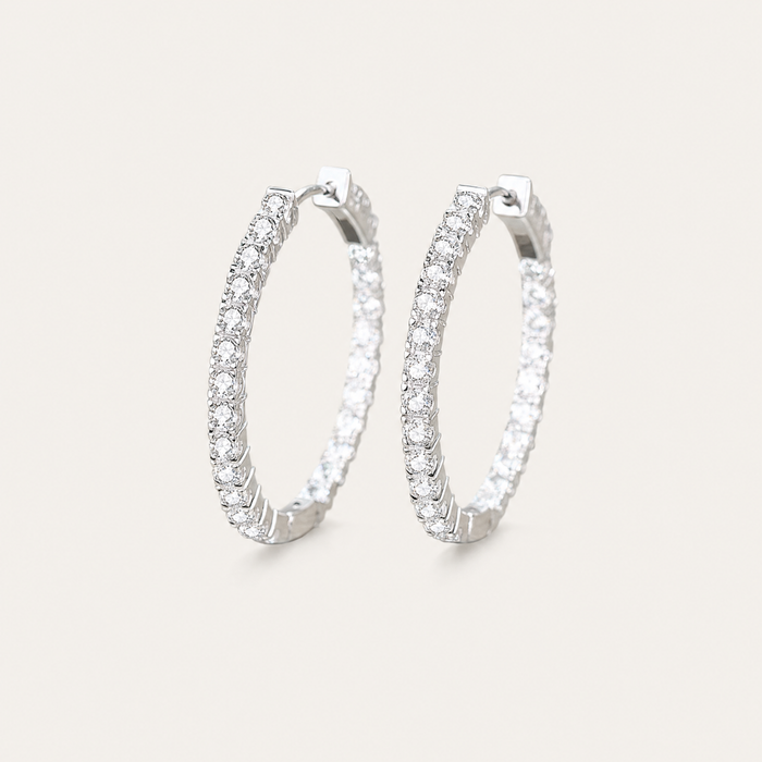 Cercle Full Moissanite Hoops