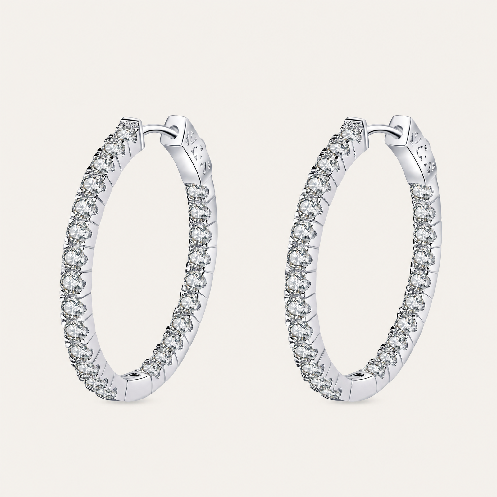 Cercle Full Moissanite Hoops