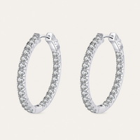 Cercle Full Moissanite Hoops
