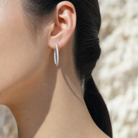 Cercle Full Moissanite Hoops