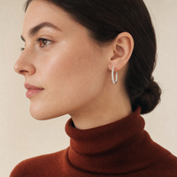 Cercle Full Moissanite Hoops