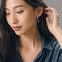 Cercle Full Moissanite Hoops