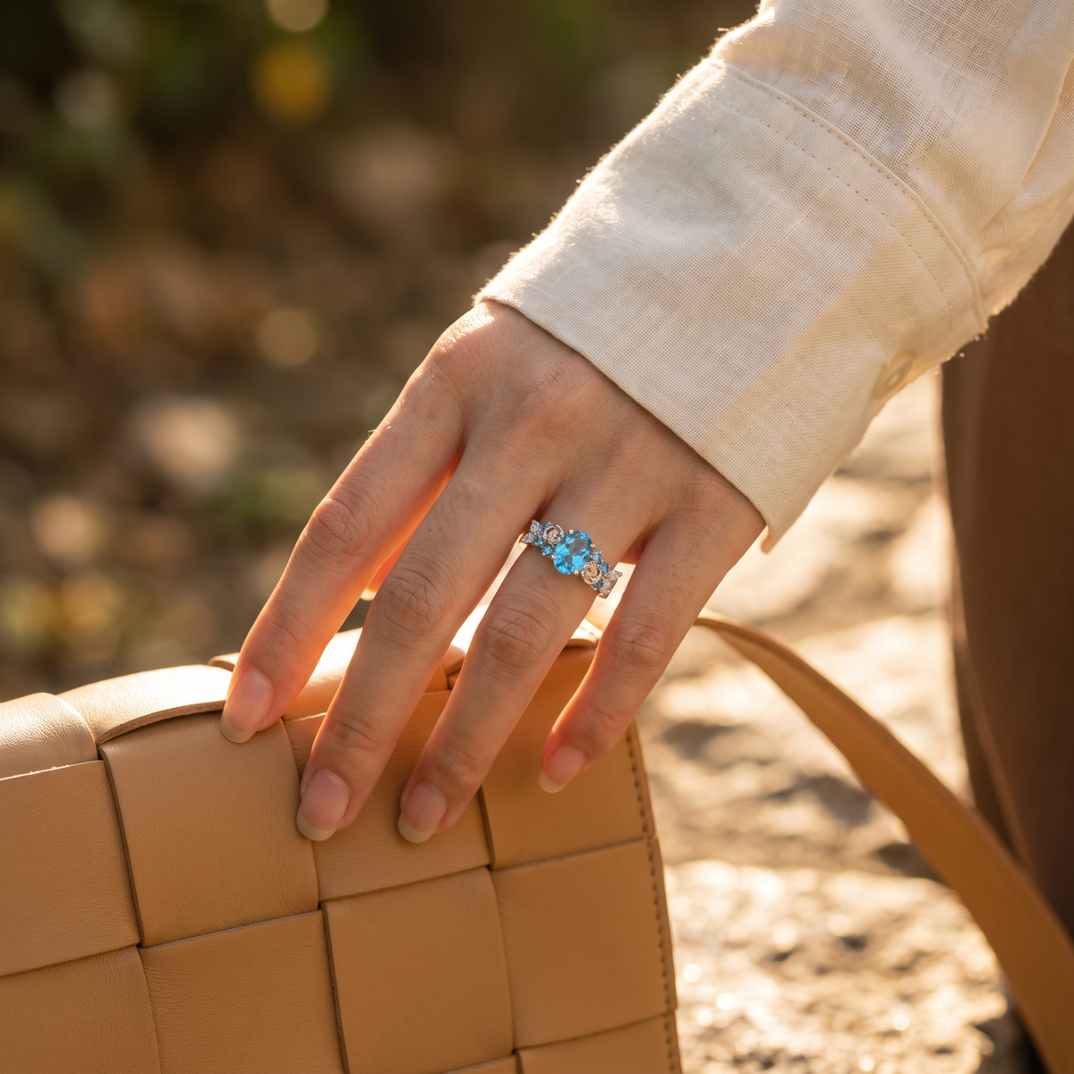Hortensia Blue Ring