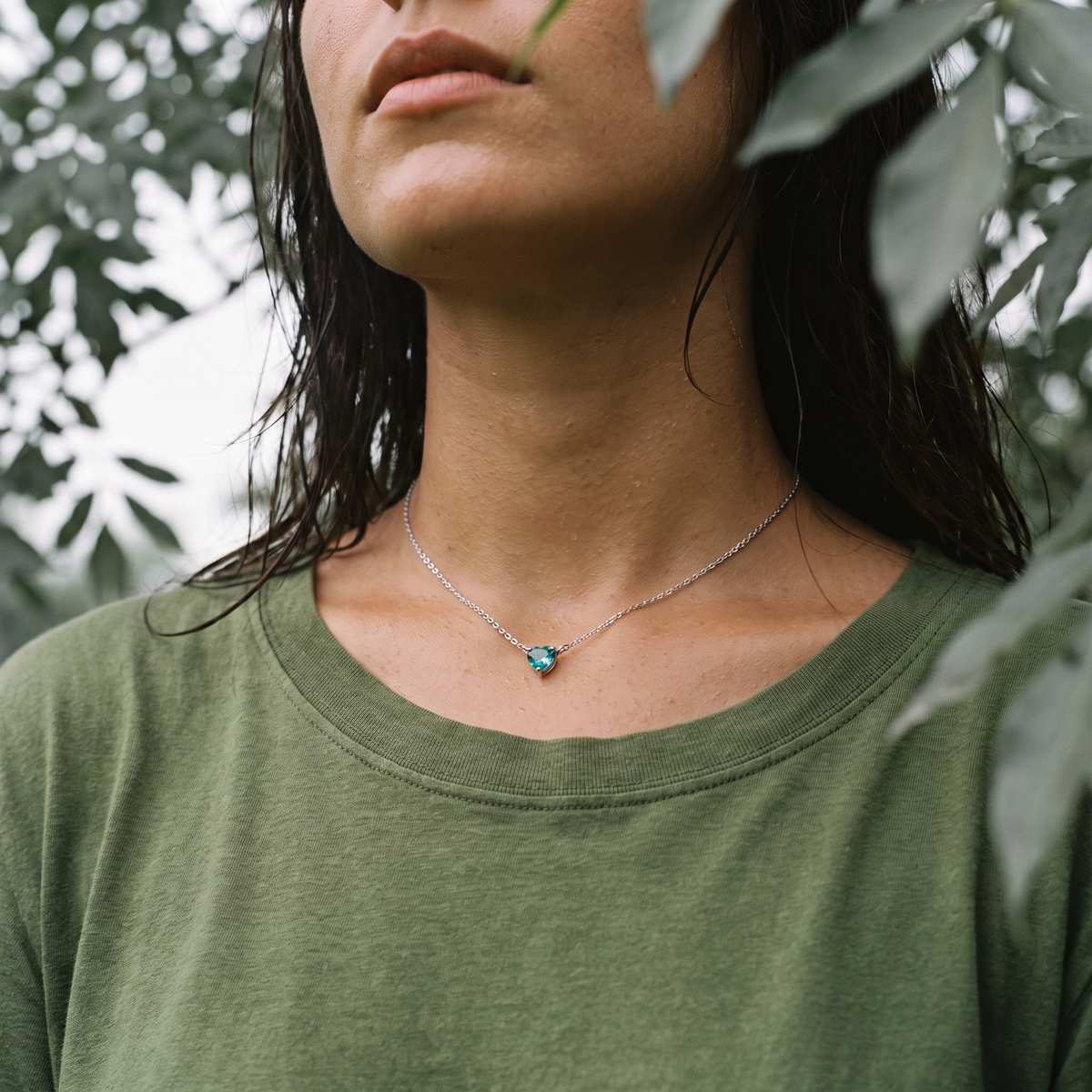 Bleuet Heart Necklace