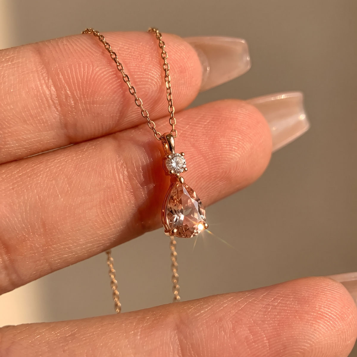 Champagne Drop Necklace